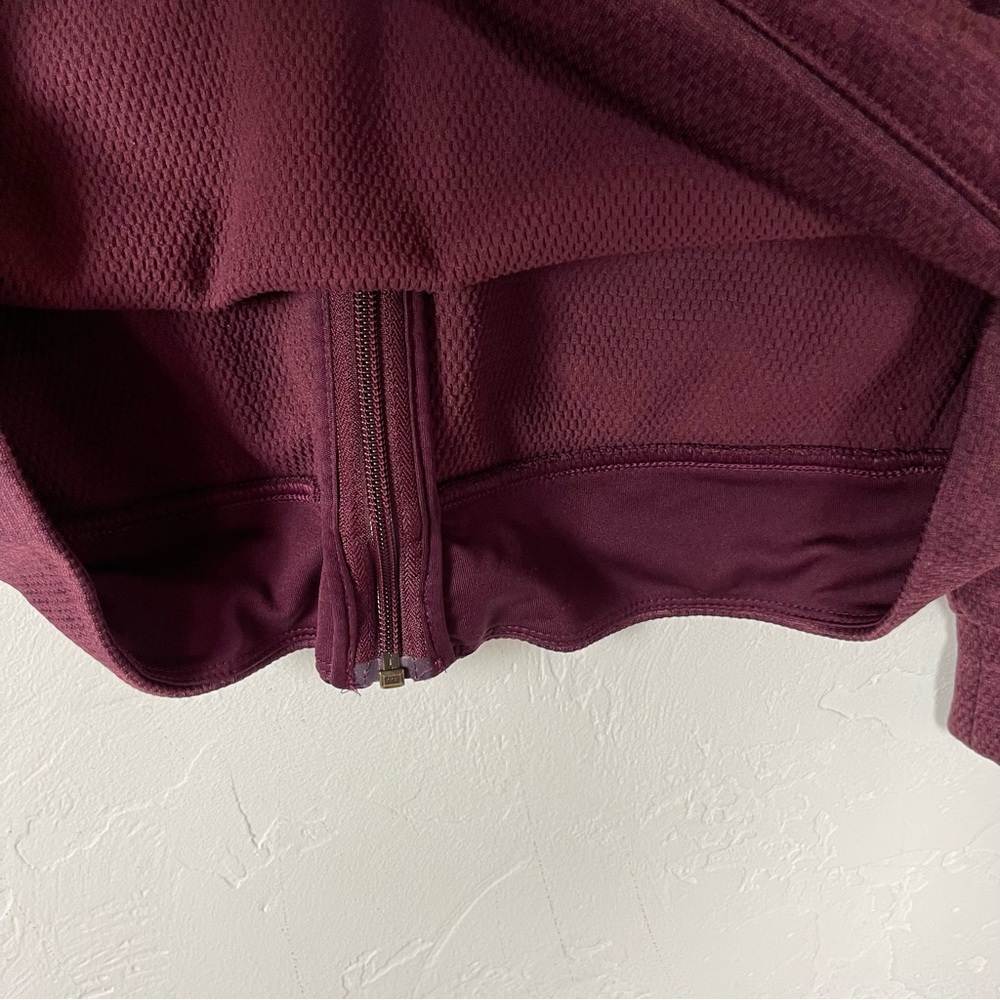 Adidas Jacket Hoodie Melium Team Issue Burgundy Maroon Full Zip Workout Athletic - Picture 6 of 9